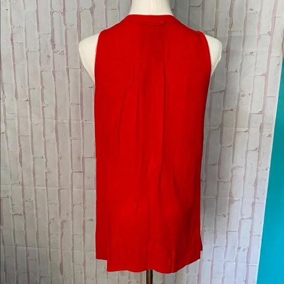 Anthropologie Maeve Red Sleeveless Button Down Top Size 12 - Picture 3 of 9